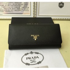 Prada 1M1132 Portfel ze skóry saffiano, czarny