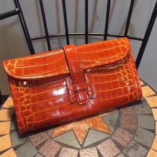 Kopertówka Hermes Jige 29 cm Croco Orange