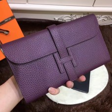 Portfel Hermes Jige Togo Leather Purple