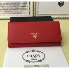 Prada 1M1132 Portfel Saffiano Skóra Czerwony
