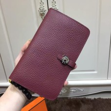Portfel Hermes Dogon Togo Leather H001 Burgundy