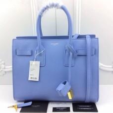 Torebka YSL Light Blue Downtown Tote ze skóry bydlęcej