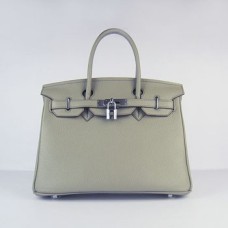 Torebki Hermes Birkin 30cm Togo, skórzane, ciemnoszare, srebrne