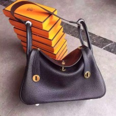 Torebka Hermes Lindy 30cm czarno-złota