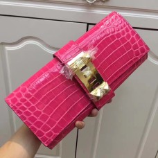 Kopertówka Hermes Medor 29cm Croco Rose