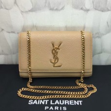 Torebka YSL Caviar Leather Chain Bag 22cm Apricot Gold