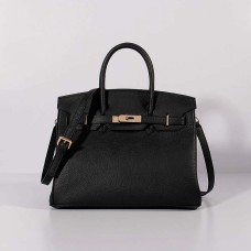 Torebka Hermes Birkin 30 cm, skóra Togo, pasek, czarno-złoty