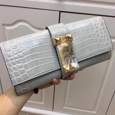Kopertówka Hermes Medor 29 cm Croco Grey