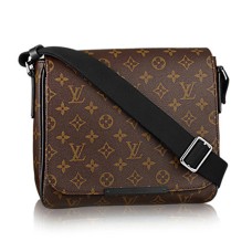 Torba listonoszka Louis Vuitton M40935 District PM z monogramem Macassar Canvas