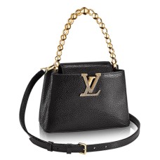 Louis Vuitton M42935 Capucines Mini torebka na ramię z łańcuszkiem Taurillon Leather
