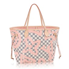 Louis Vuitton N41050 Neverfull MM Torba na ramię Damier Azur Canvas