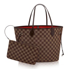 Louis Vuitton N41358 Neverfull MM Torba na ramię Damier Ebene Canvas