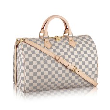 Torba materiałowa Louis Vuitton N41372 Speedy Bandouliere 35 Damier Azur Canvas
