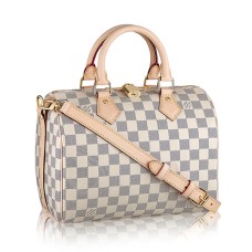 Torba materiałowa Louis Vuitton N41374 Speedy Bandouliere 25 Damier Azur Canvas