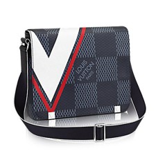 Louis Vuitton N44003 Torba kurierska District PM Damier Cobalt Canvas