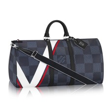 Torba podróżna Louis Vuitton N44010 Keepall 55 Bandouliere Damier Cobalt Canvas