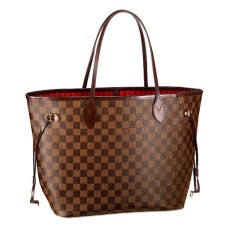 Louis Vuitton N51105 Neverfull MM Torba na ramię Damier Ebene Canvas