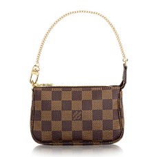Louis Vuitton N58009 Mini Pochette Akcesoria Damier Ebene Canvas