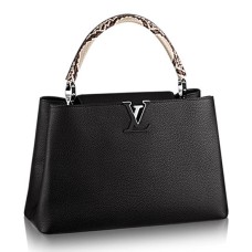 Louis Vuitton N91659 Capucines MM Torba materiałowa Taurillon Skóra