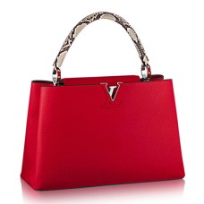 Louis Vuitton N91899 Capucines MM Torba materiałowa Taurillon Skóra